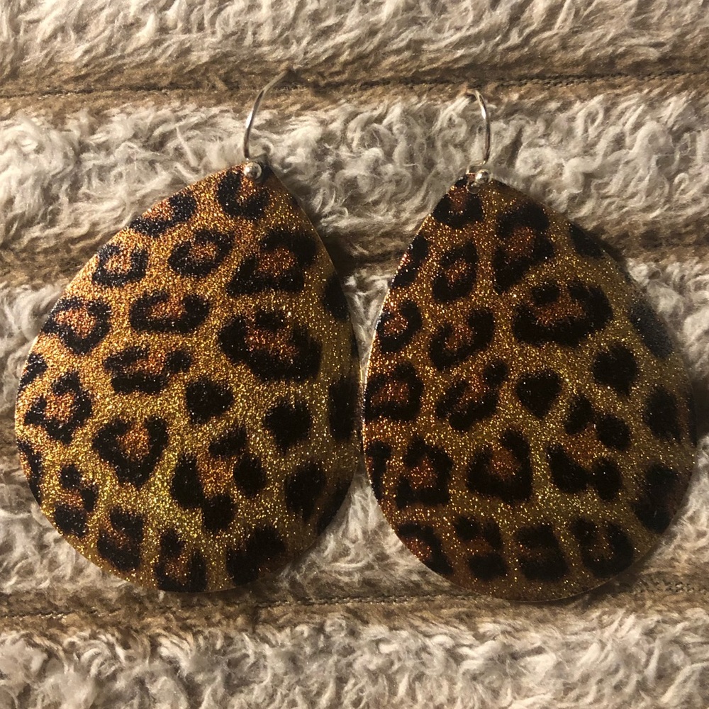 Cheetah print earrings